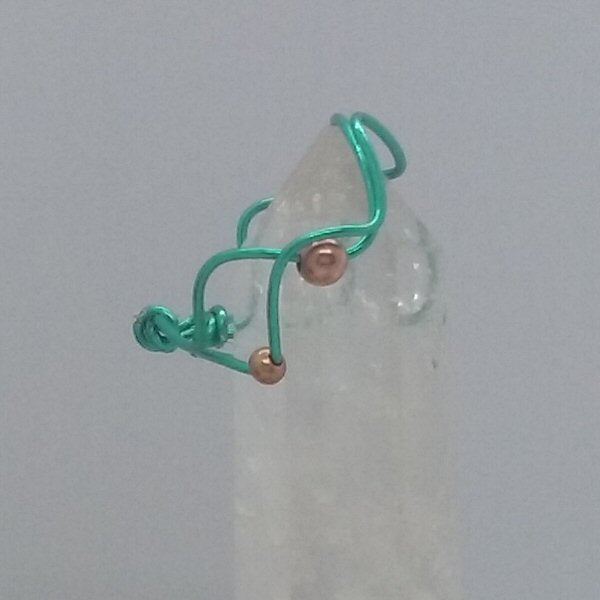 Copper Zig-Zag ring - detail