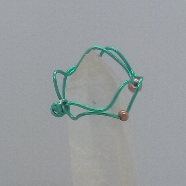 Copper Zig-Zag ring - detail