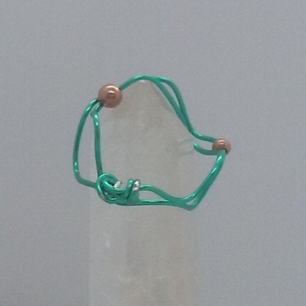 Copper Zig-Zag ring - detail