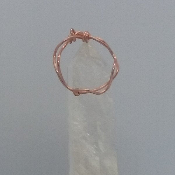 Copper Zig-Zag ring - detail