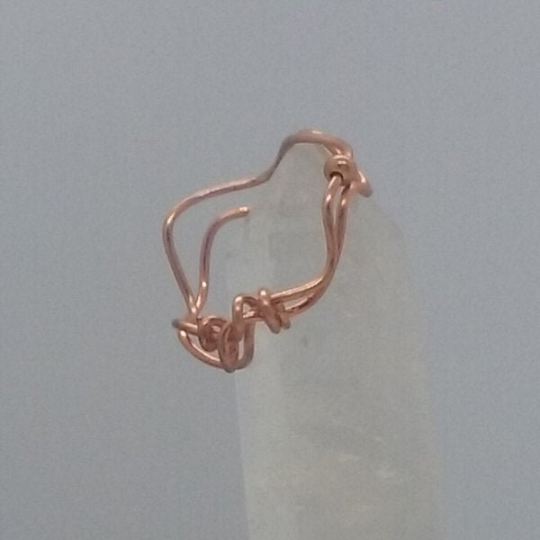 Copper Zig-Zag ring - detail