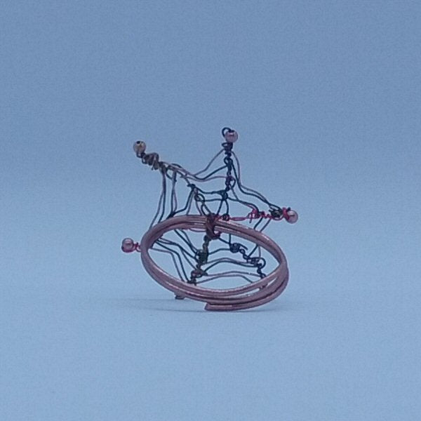 Copper Web ring - detail