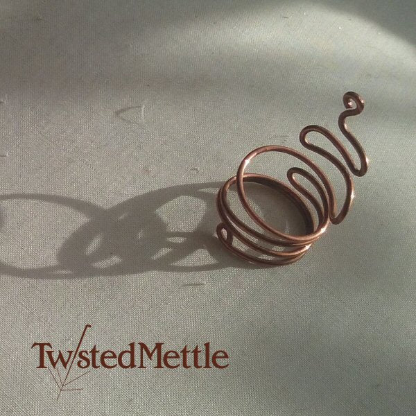 Copper thumb ring
