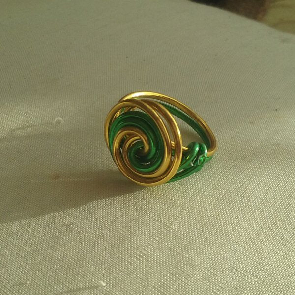 Copper and aluminium ring - detail