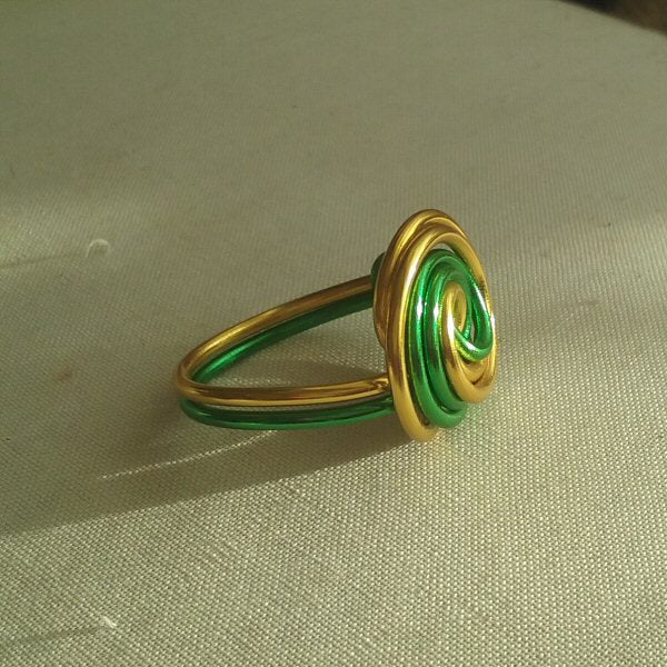 Copper and aluminium ring - detail