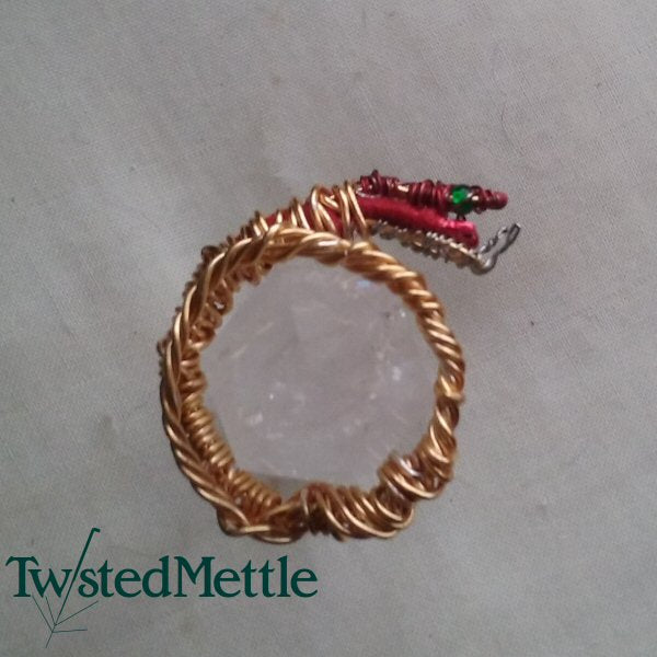 Brass Snake ring - detail