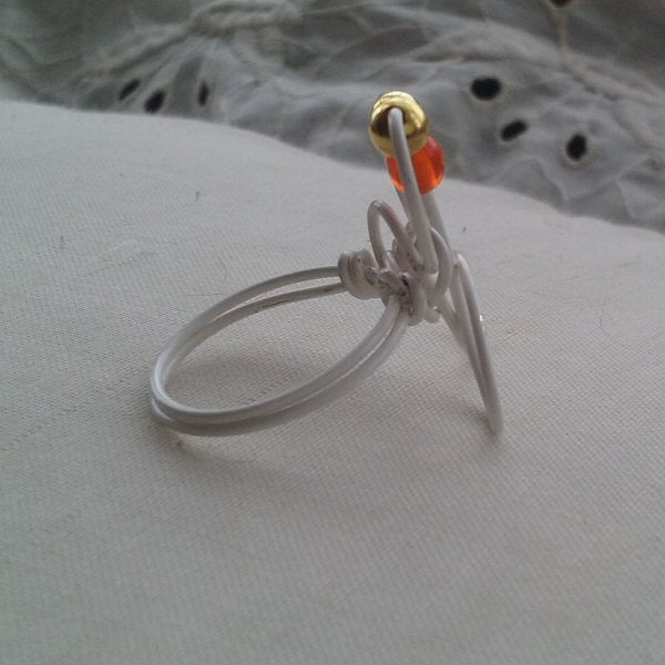 Copper Butterfly ring - detail