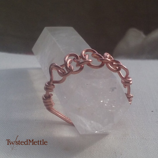 Copper Macramé Ring