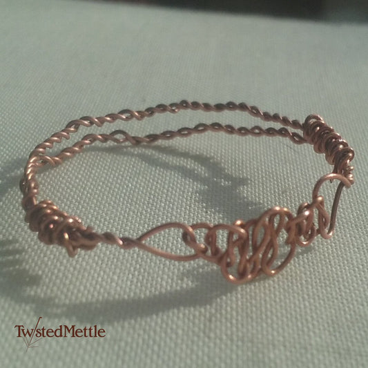 Copper Macramé Ring
