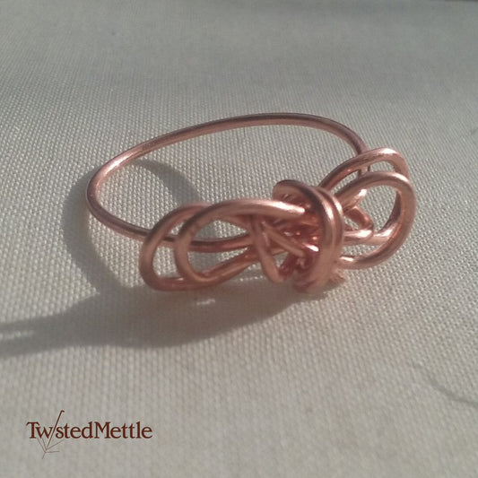 Copper Sloppy Bow Ring