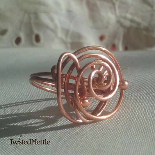 Copper Spiral ring
