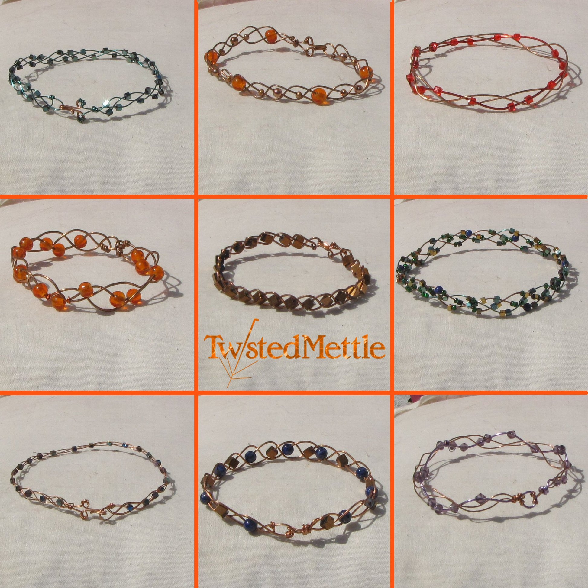 Twisted Mettle copper plaited bracelets