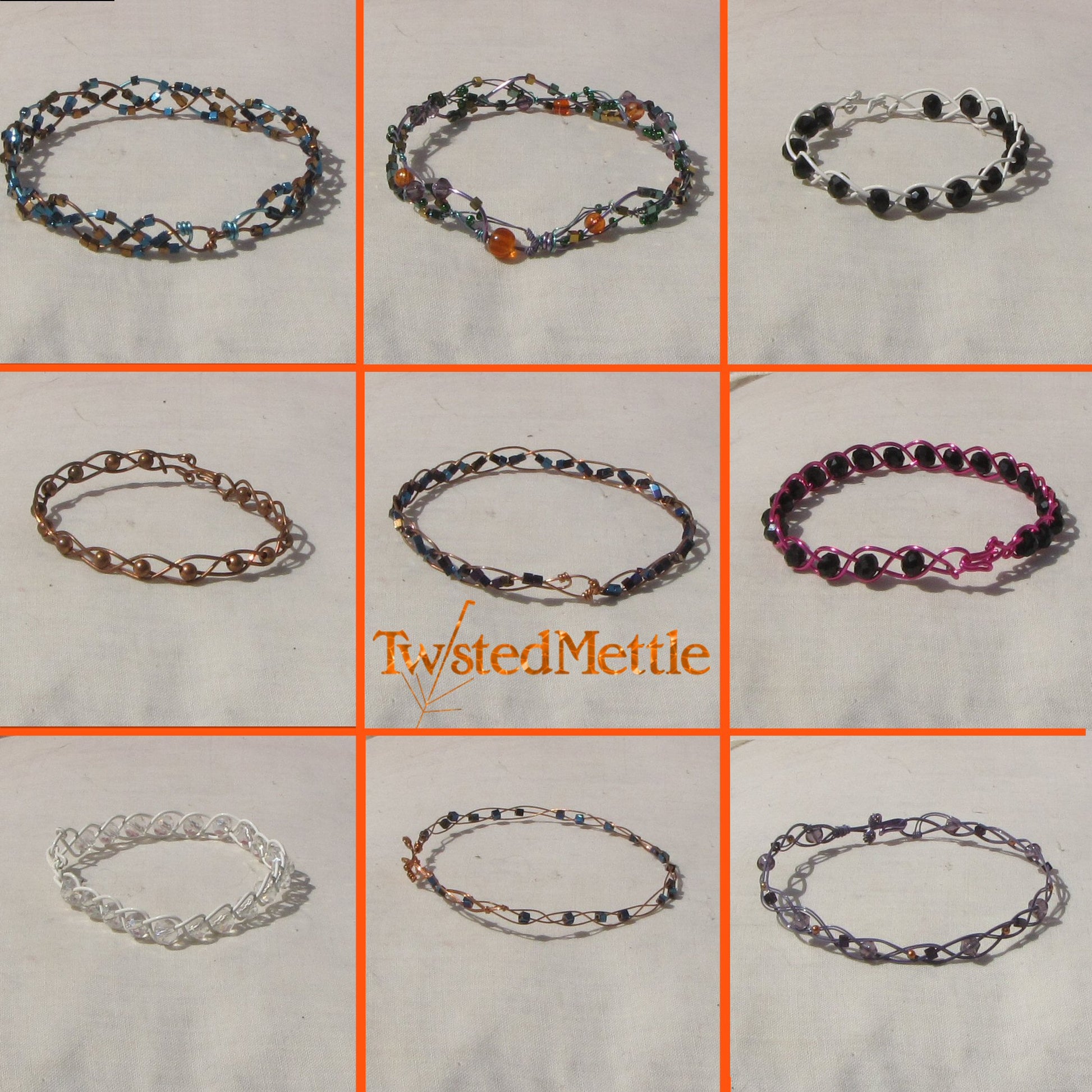 Twisted Mettle copper plaited bracelets
