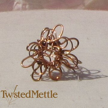 Copper Squiggle Ring