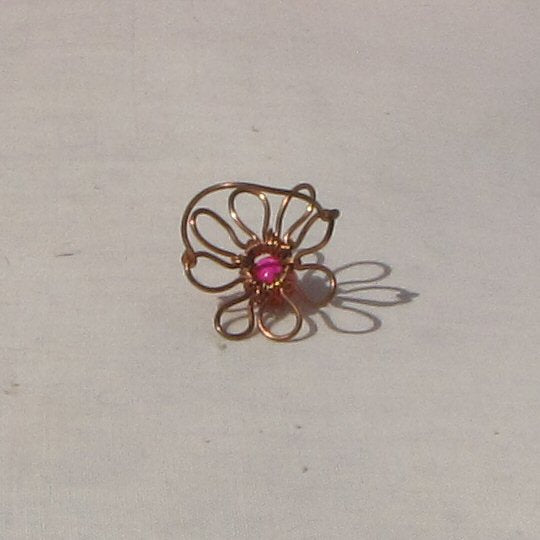 Copper Flower 8 petals - detail