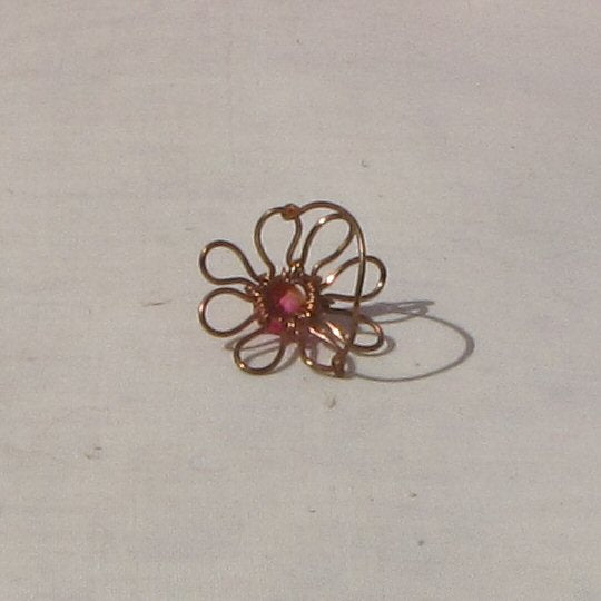 Copper Flower 8 petals - detail